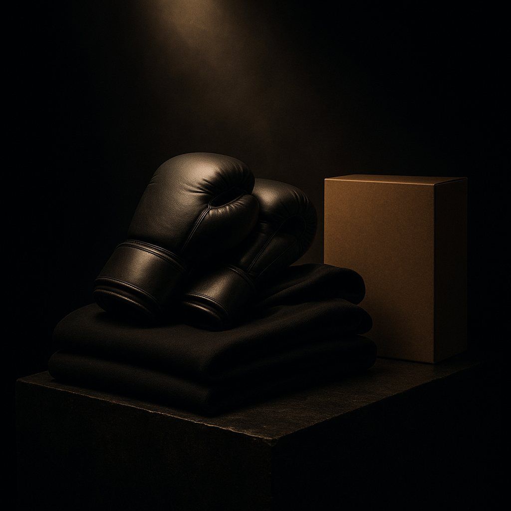 Black fight gloves