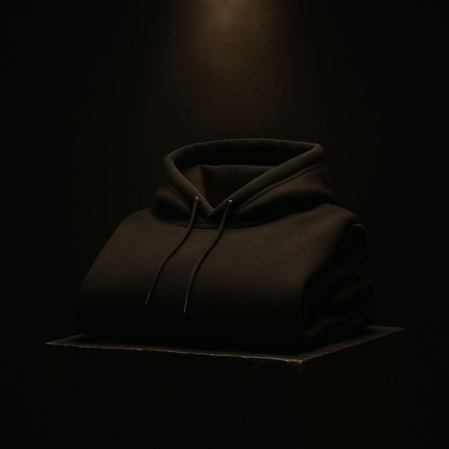 Heavyweight black hoodie